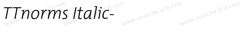 TTnorms Italic字体转换